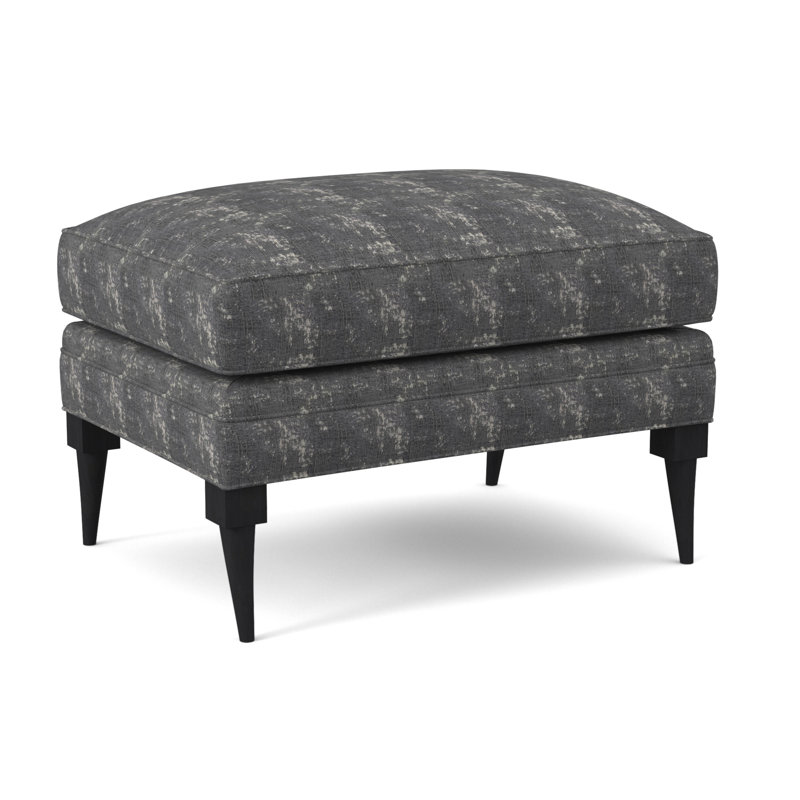 Perry Ottoman, Espresso, Elise Linen