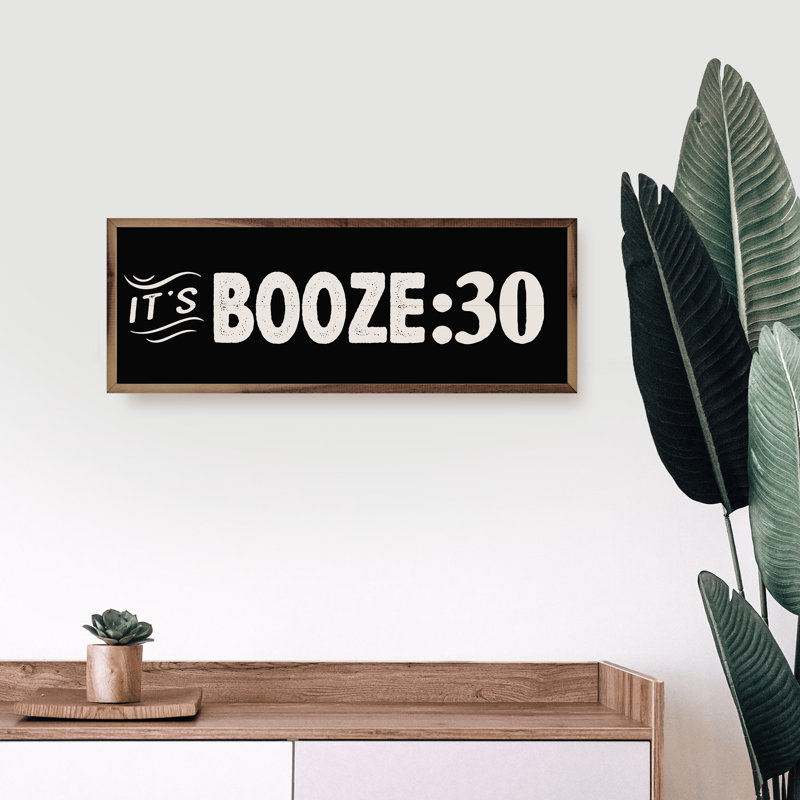 Booze 30 Black, 8" H x 24" W