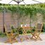 Ensemble de bistro d'extérieur 3 pièces vidaXL en polypropylène et bois massif-755722133