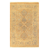 Lunamaria Wool Oriental Area Rug in Brown