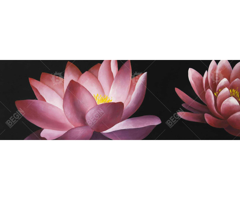 Toile avec motif de fleurs de lotus | Art asiatique asiatique