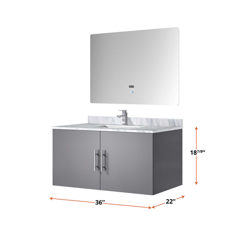 Bath Vanity With Faucet Set And LED Mirror