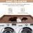 Washer Dryer Countertop Solid Wood With Polyester Coating, Laundry Countertop With Edge Rails，Walnut