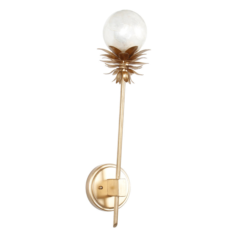 Applique murale moderne dorée 6,5 en 1 lumière (25 watts) Florette