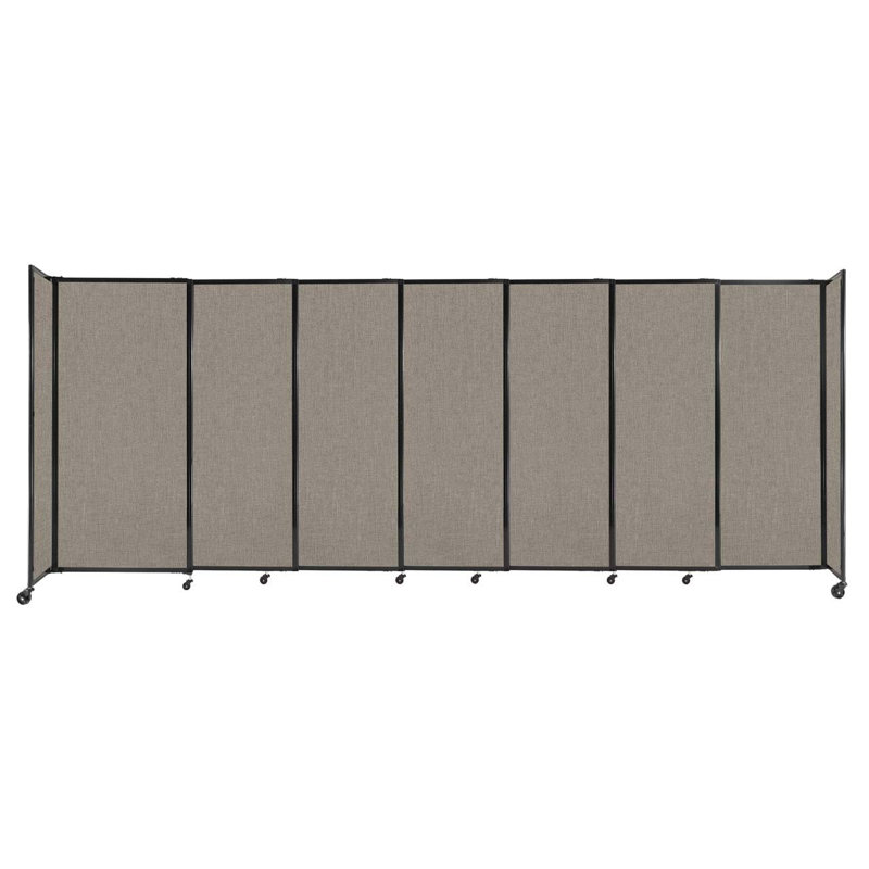 Cloison portative coulissante en tissu StraightWall, H 72 po x l 186 po x P 1 po, Galet chaud