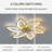 Modern Ceiling Fan With Lights Remote Control, 3 Light Color 6 Speeds,Gold Color Ceiling Fan Lamp For Kitchen Bedroom-555447840-555447871