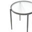 Table d'appoint ronde moderne avec structure en métal gris acier / doré et pieds dorés Addlie-1258125268