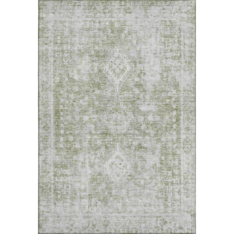 Premium Machine Washable Larock AMF1229 Global Rug, Rectangle 8' x 10'