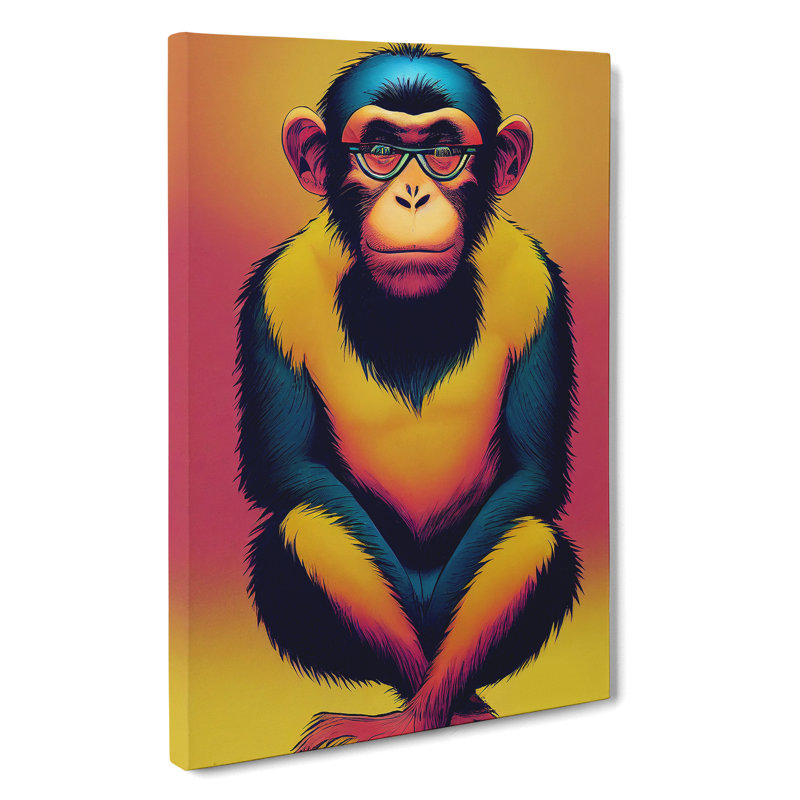 Marvellous Monkey - Wrapped Canvas, 76cm H x 50cm W x 3cm D
