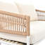 Ensemble de conversation et de patio beige avec sièges et décor grande capacité - 4 pièces en bois et housses