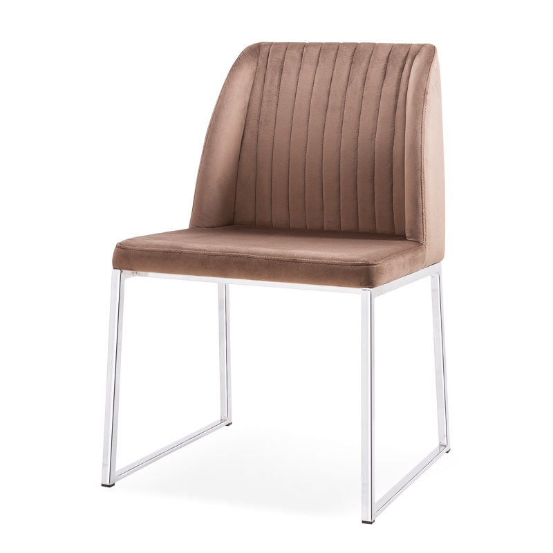 Chaise d'appoint Daphne, Taupe / chrome