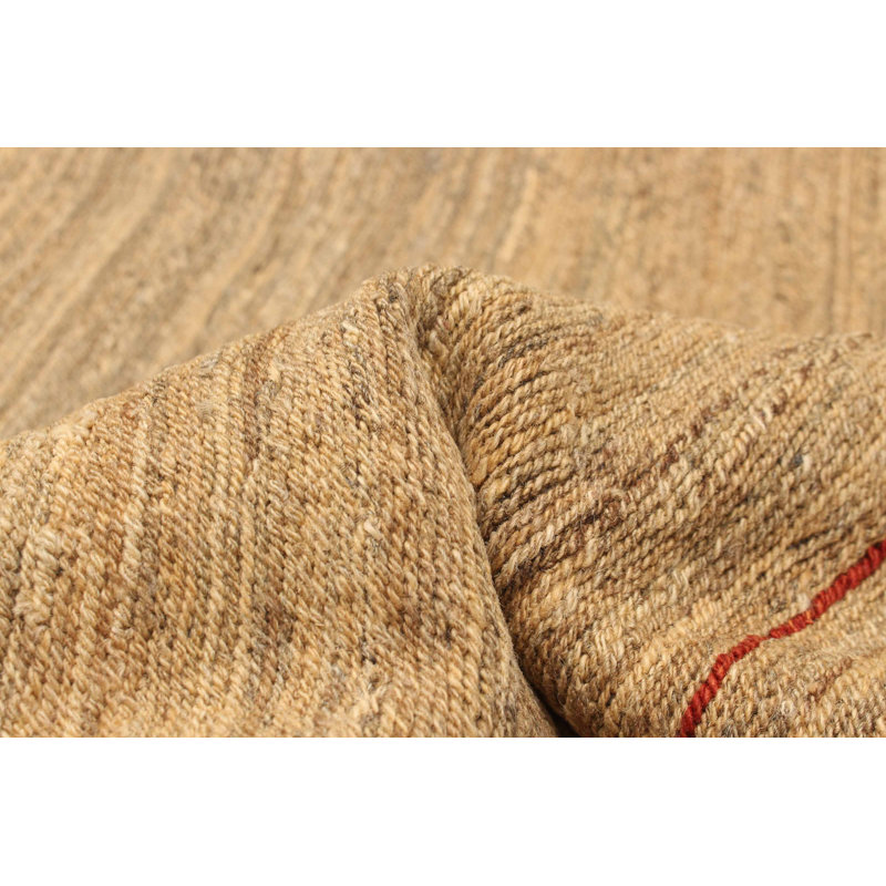 Tapisserie naturelle brun clair Kilim 5 pi 7 po x 7 pi 7 po