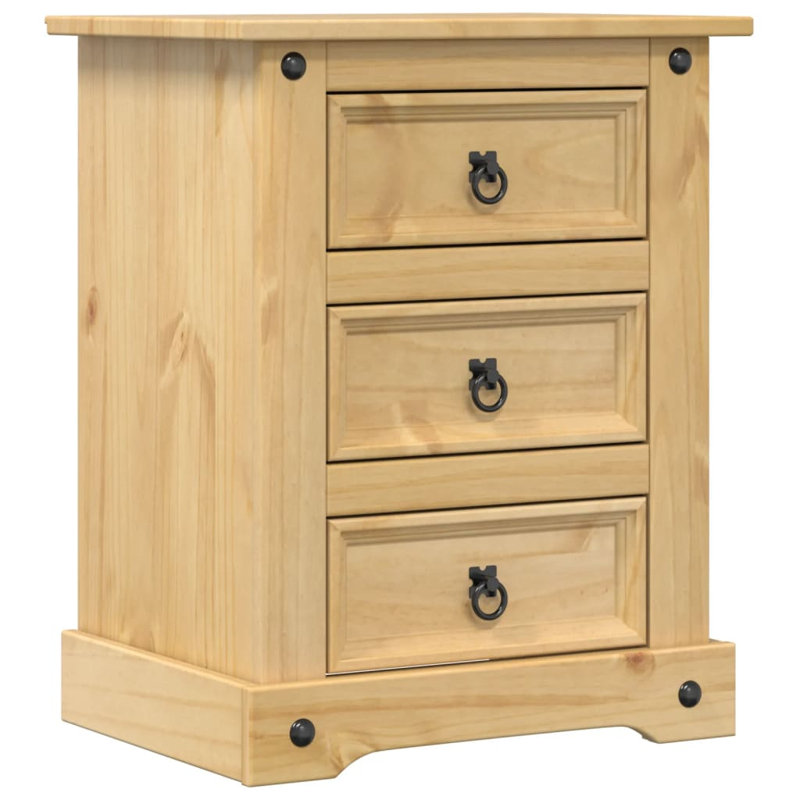 Leadley 53cm W Solid + Manufactured Wood Bedside Table