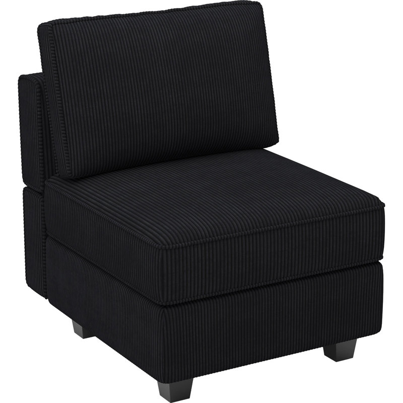 Nakash 26.4'' Wide Upholstered Armless Chair with Pillow Back, Storage Single Chair Module Part For Sectional Sofa