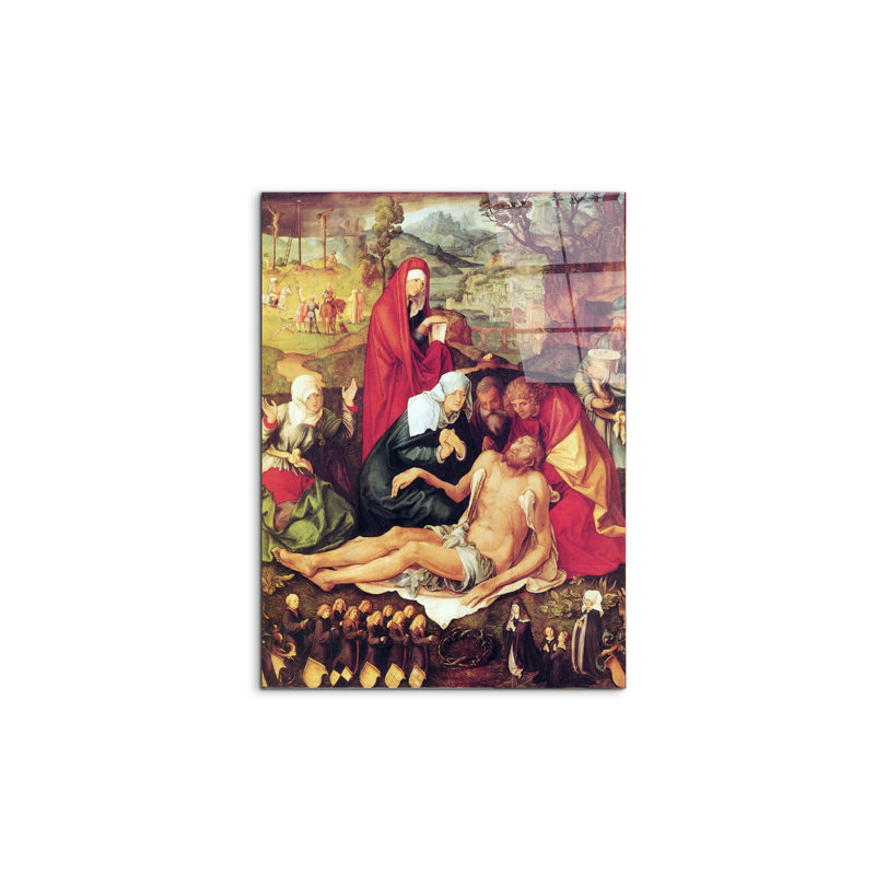 Lamentation of Christ By Albrecht Dürer 80cm H X 60cm W CrystalArt Material Acrylic Glass Effect, Frameless Panel Lightweight Ready to Hang