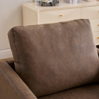 Fauteuil d'appoint pivotant carré rembourré de 30,7 po de largeur et fauteuil simple d'appoint confortable, fauteuil club à 360 degrés, fauteuil de salon pour chambre à coucher, chambre d'enfant, café