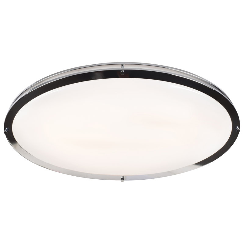 Penning Acrylic Flush Mount, 5" H x 18.25" W x 32.5" D, Chrome
