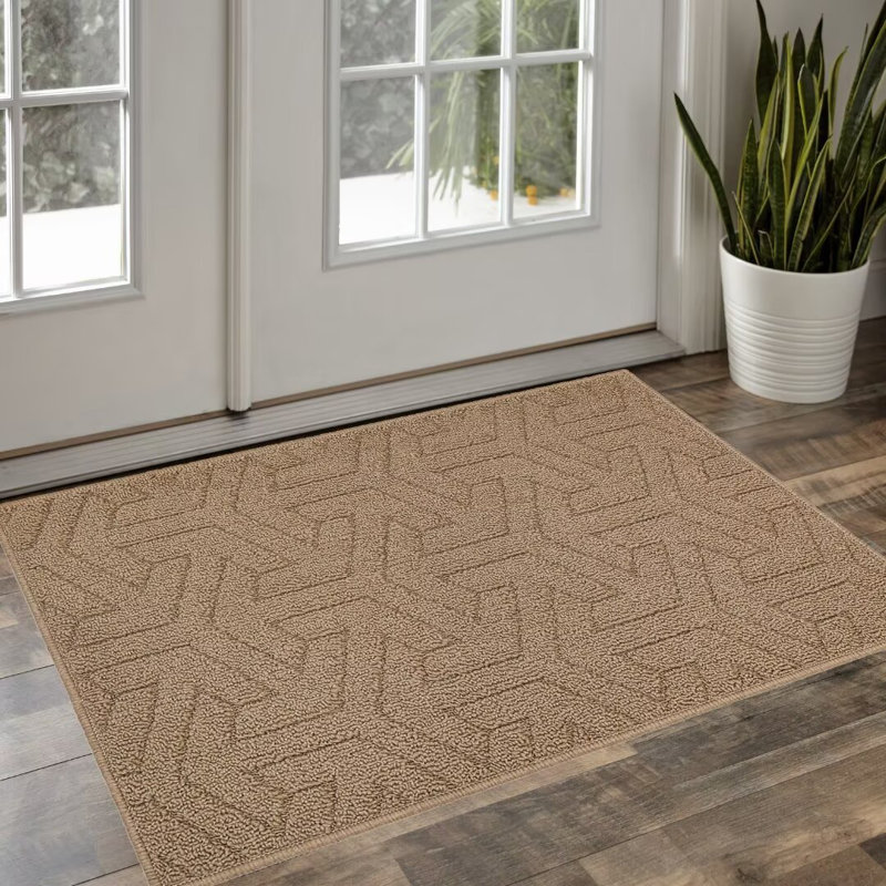 Tapis d'entrée antidérapant Arlmont & Co., L 36 po x L 60 po, Gris