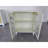 Modern Retro Sideboard Buffet Storage Cabinet With Tempered Glass Doors, Freestanding Kitchen Console Table, 2-Door Decorative Cabinet, Cream Color