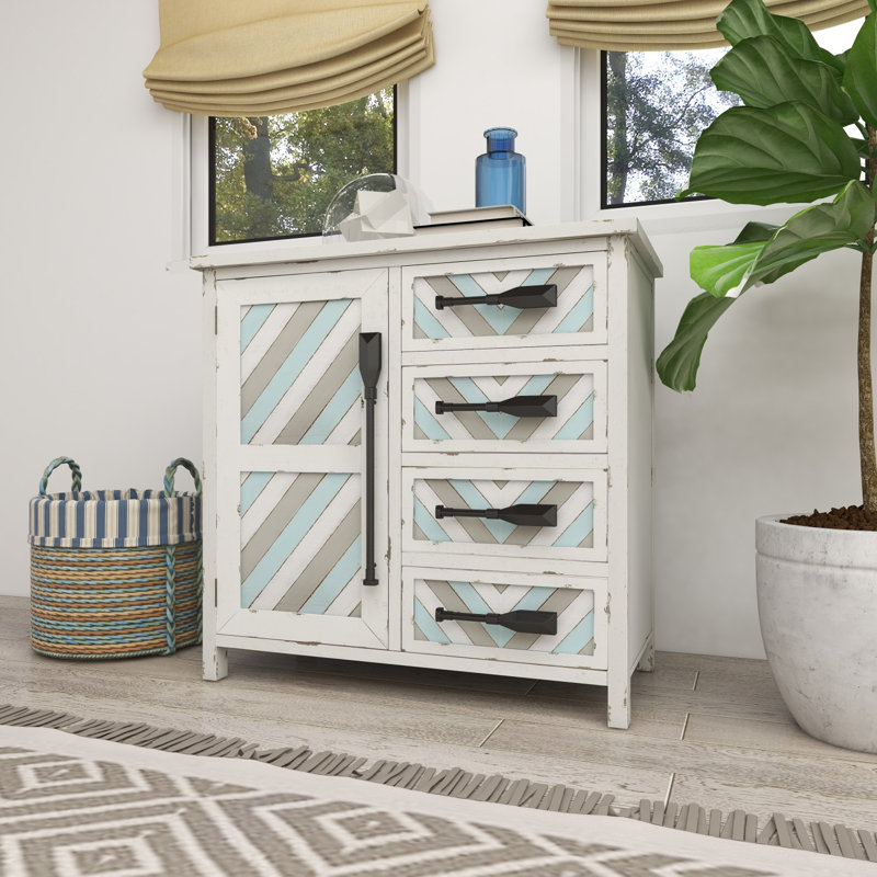 Duxbury Solid Wood 4 -Drawer Accent Cabinet