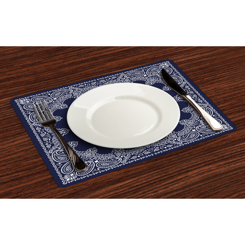 Polyester Paisley Rectangle Placemat