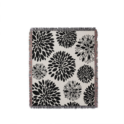 Jeté floral en coton
