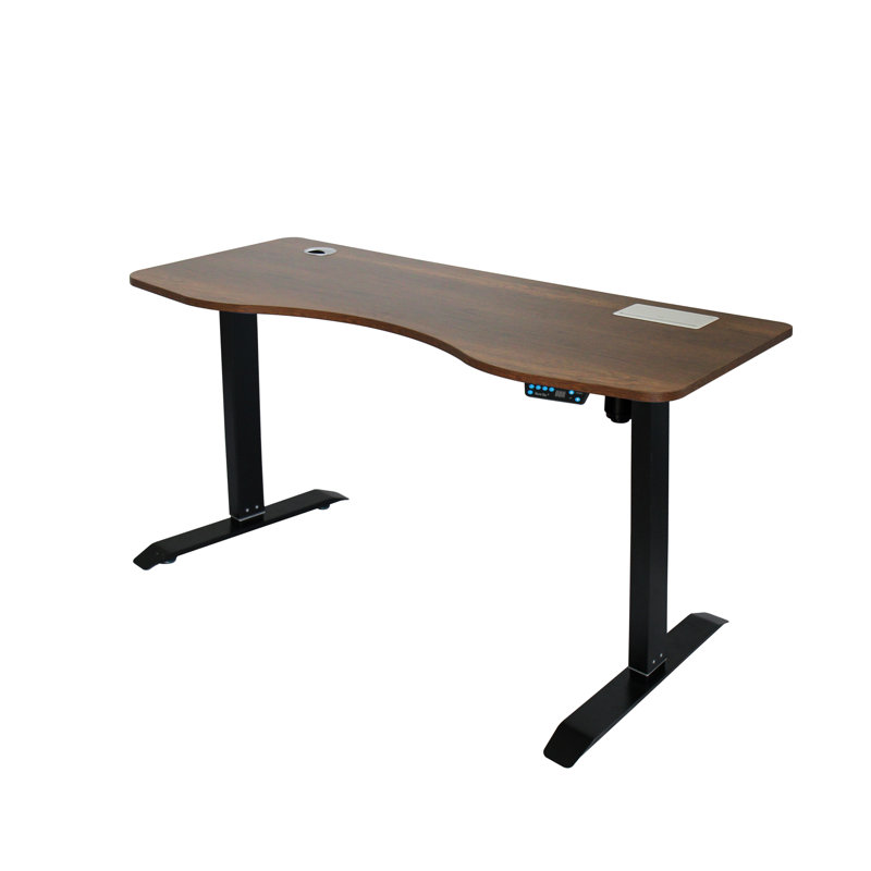 Bureau debout Lesure, Noyer / Noir, H 45,3 po x l 52 po x P 27 po