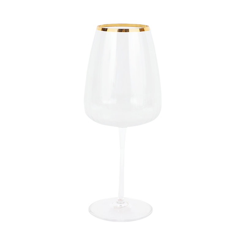 Francesca Red Wine Glass, Clear/Gold