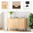 Engineering Timber 3-Door Sideboard Buffet Cabinet, Modern Textured Storage Credenza with Metal Legs, for Dining Room, Kitchen, and Living Room-1984287169