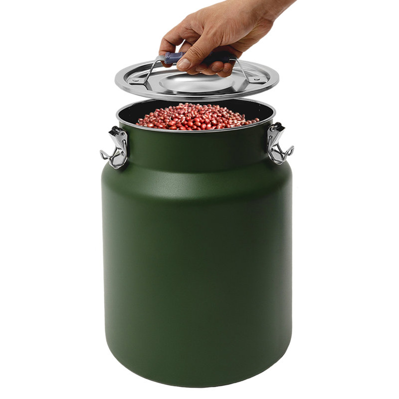 Contenant alimentaire en acier inoxydable 12L / 3,17 gallons avec couvercle, Vert