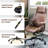 Albaugh Ergonomic Office Chair, High Back Swivel Rolling Executive Chair, Mid-Century Faux Lether with Lumbar Support, Large Computer Desk Task Chair with Suede Fabric for Home-54058887