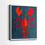«Geo Lobster I», reproduction encadrée de qualité supérieure - prête à être accrochée - aucun clou requis - aucun clou requis-251659661-251659763