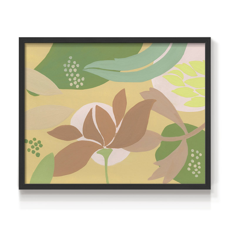 «Neutral Blooms I», reproduction encadrée, Noir, H 16 po x l 20 po