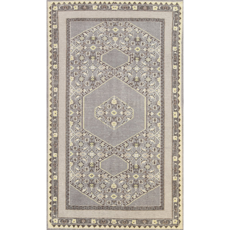 Tapis oriental géométrique Oushak 5 x 8