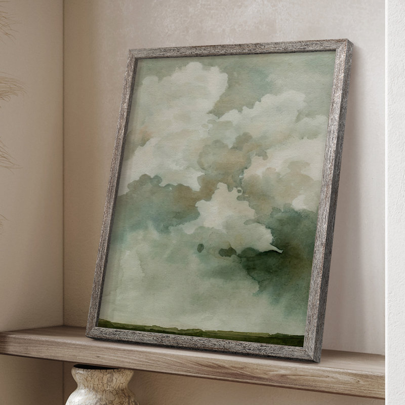 «Coming Rain I», reproduction encadrée - bois massif, H 15 po x l 12 po