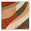 Tapis bohémien abstrait lavable à la machine en brun - reliure beige-780953579