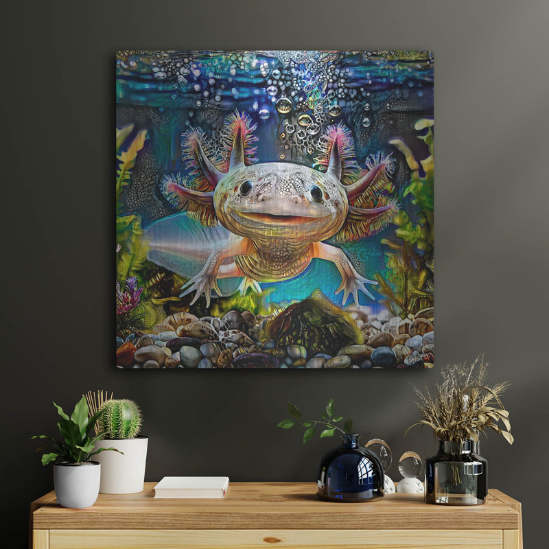  «Ajolote Axolotl Axolote» par Pedro Gavidia, art mural en métal, H 24 po x l 24 po
