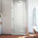 Unidoor Plus 34" W x 72" H Hinged Frameless Shower Door with ClearMax™ Technology