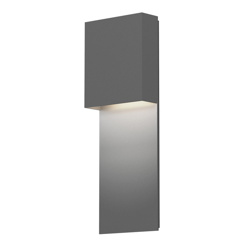 Inside-Out LED Wall Light, Textured Gray