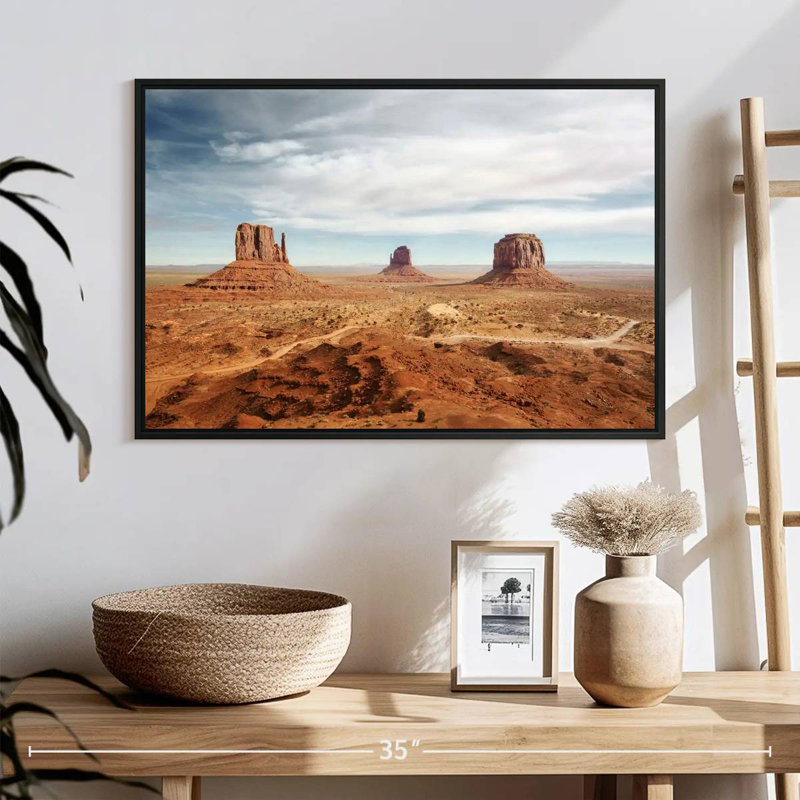 Arizona Monument Valley, 25 po x 17 po, Cadre flottant noir