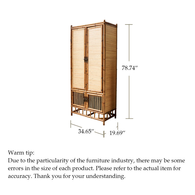Armoire tissée moderne en rotin minimaliste moderne