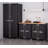 TRINITY PRO Series 4-Piece 18-Gauge Steel Garage Storage System in Black