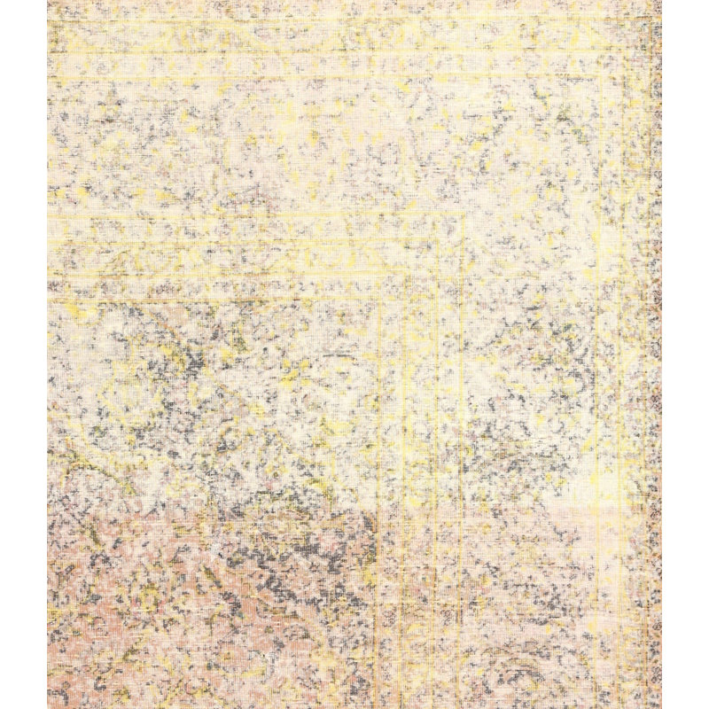 Tapis beige traditionnel/rose pâle Wylo, Rectangle 2 pi x 4 pi