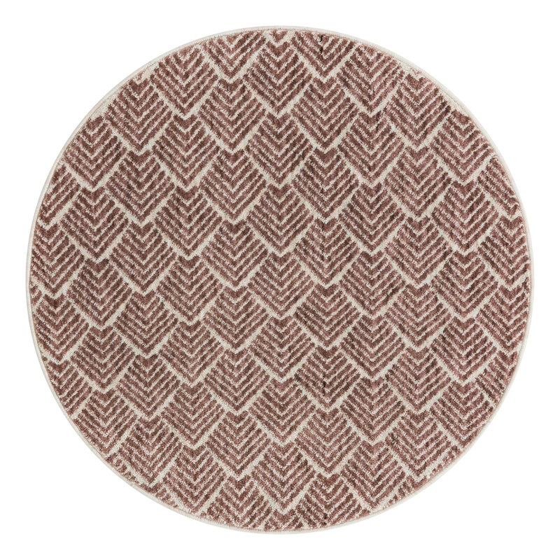 Jera Geometric Indoor Rug, Round 3'3"