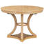 Ensemble 5 pièces de table de salle à manger extensible et 4 chaises rembourrées pour la salle à manger et le salon (naturel)