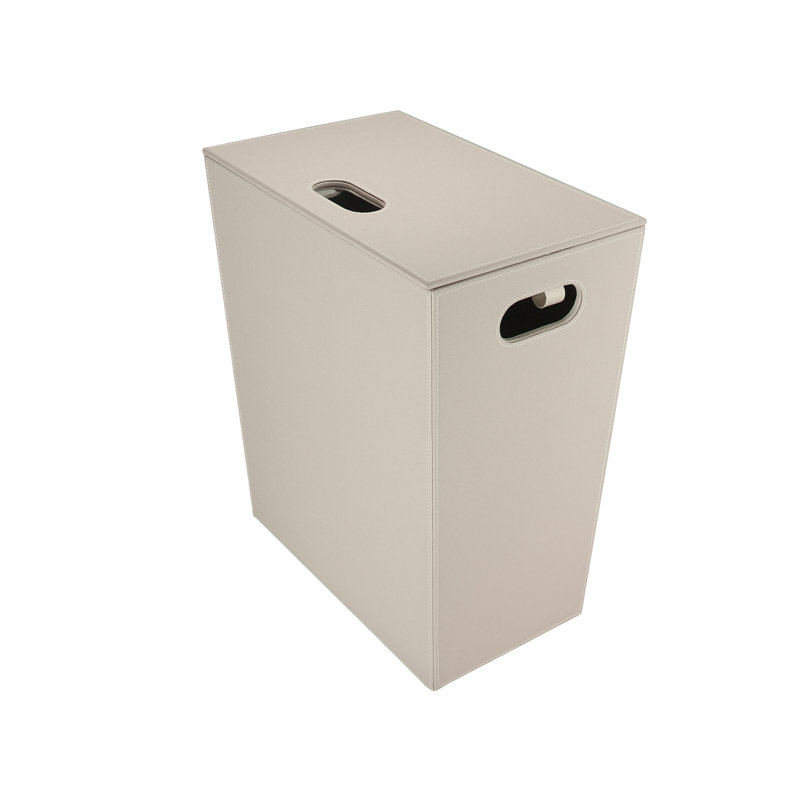 Wood Laundry Hamper with Handles, Tortora, Small (18.9" H x 16.9" W x 10.2" D)