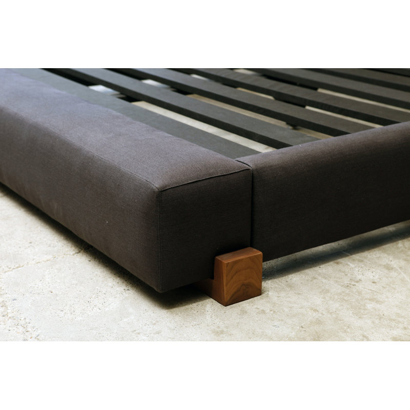 Upholstered Platform Bed, California King, Graphite