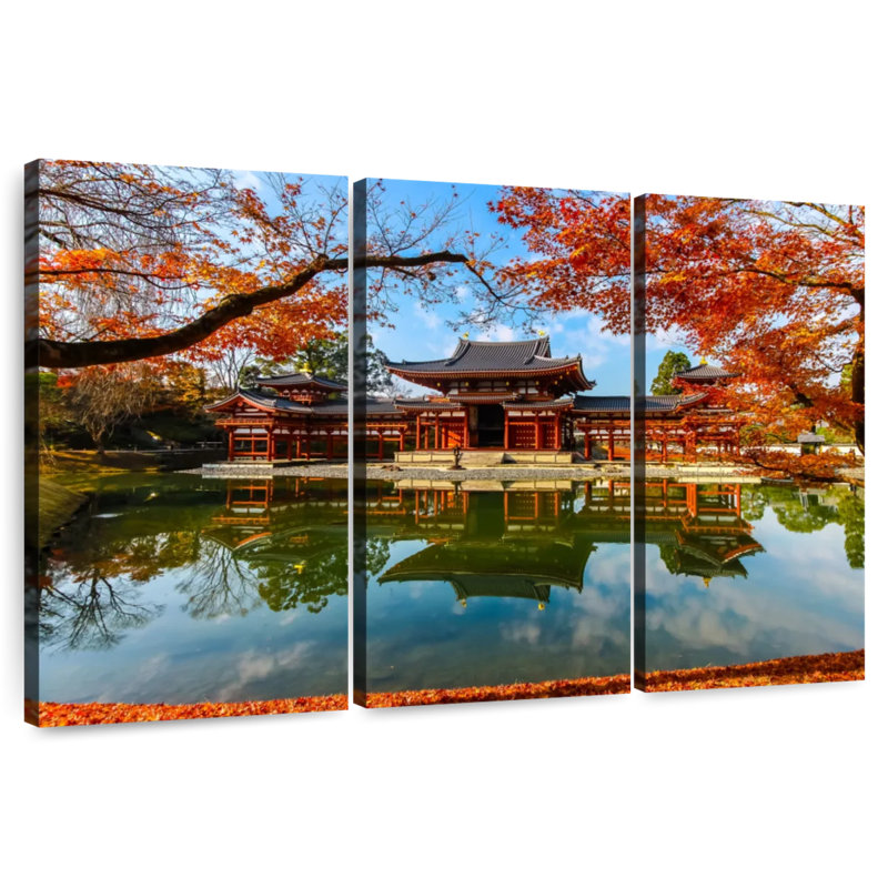 Temple Adella Uji Byodo-In, H 20 po x l 33 po