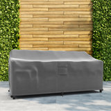 Hyslop Weatherproof Patio Sofa Cover with Breathable, Durable Water-Resistant PVC Protection, Adjustable Elastic Hem, Click-Close Straps and Air Holes