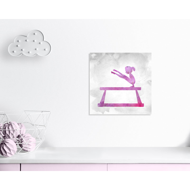 Gymnastique 3, impression sur papier, H 24 po x l 24 po x P 1,5 po, Toile